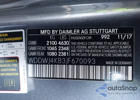 2018 Mercedes-Benz C 300 4Matic from USA, damaged, VIN WDDWJ4KB3JF670093